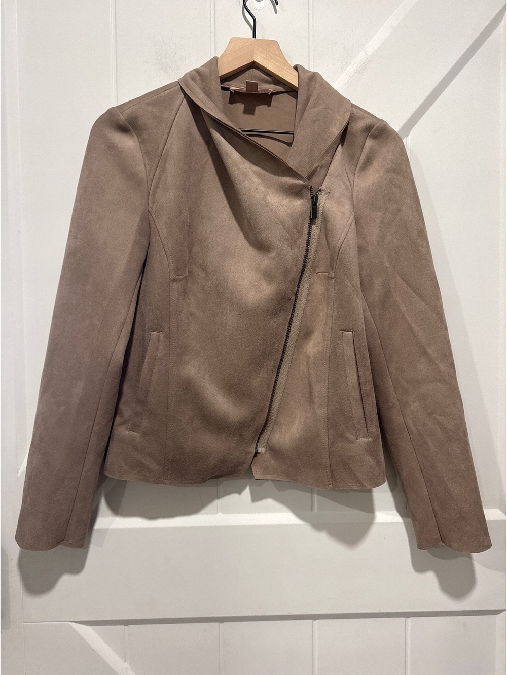 Philosophy Republic Clothing Taupe Faux Leather Jacket, Size S/P